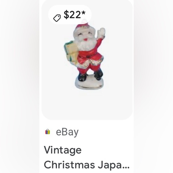 Estate Vintage Ceramic Hand Painted Waving Santa Claus With Gifts Figurine Japan - Picture 7 of 8